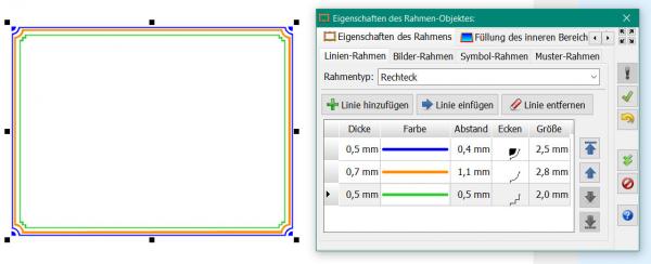 Heyer's Etiketten-Studio Pro - Linien-Rahmen